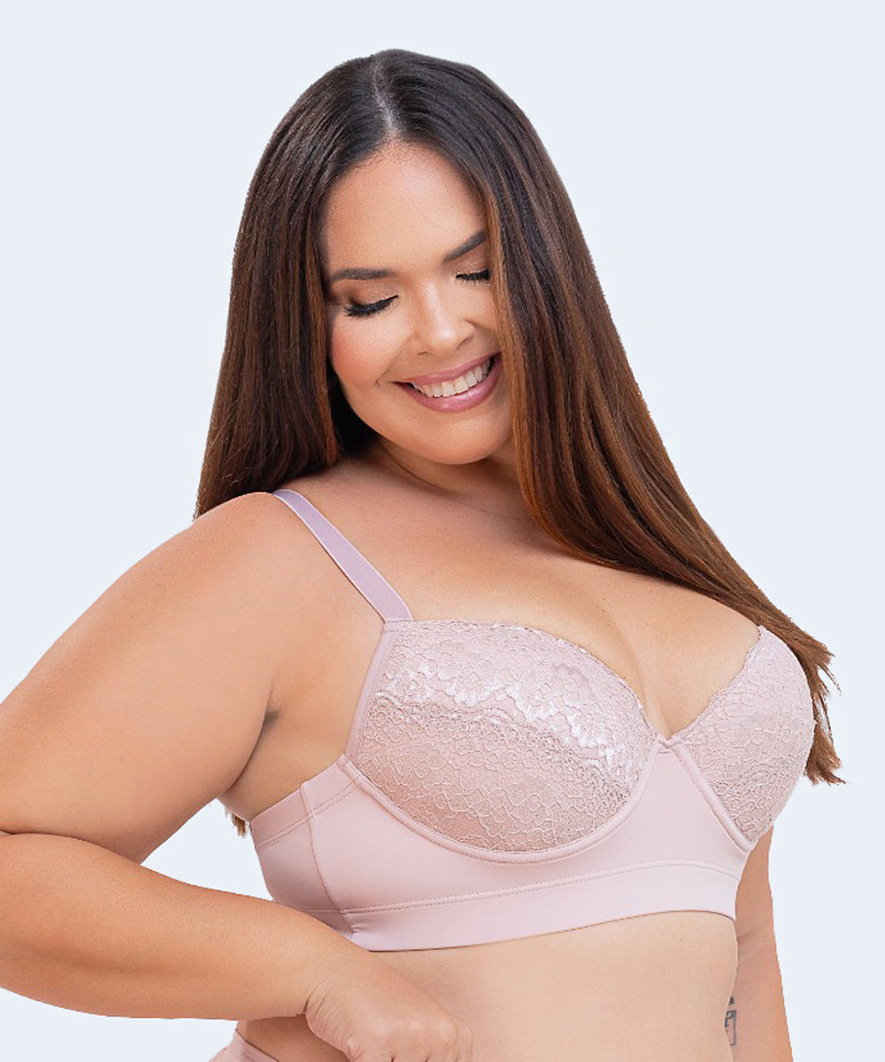 Sutiã de Microfibra com Renda Plus Size (Linha Luxurious) - SANTA PASSION